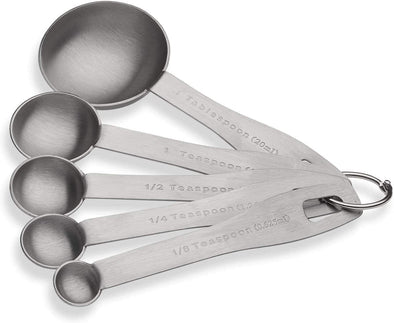 Measuring Spoons, Stainless Steel 4-piece Measuring Spoon Cups Set- 1/4 Tsp,  1/2 Tsp, 1 Tsp & 1 Tbsp For Measuring Dry And Liquid Ingredients