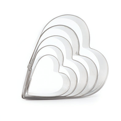 Stainless Steel Heart Shaped Cookie Cutters Set of 5